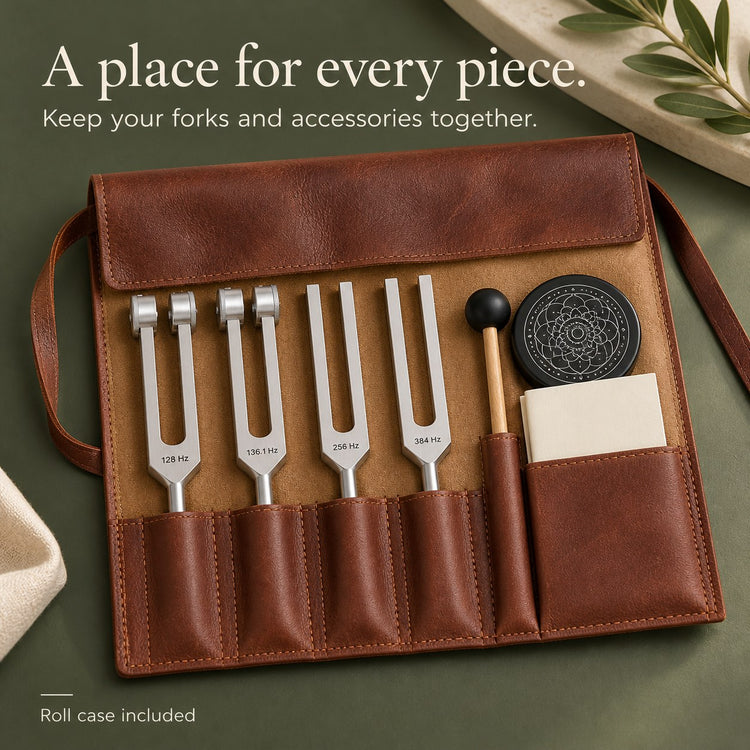 Keep the forks and accessories together in the included roll case.
